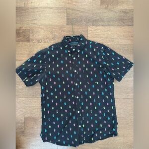 Patterned Casual Button Down Shirt